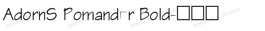 AdornS Pomander Bold字体转换